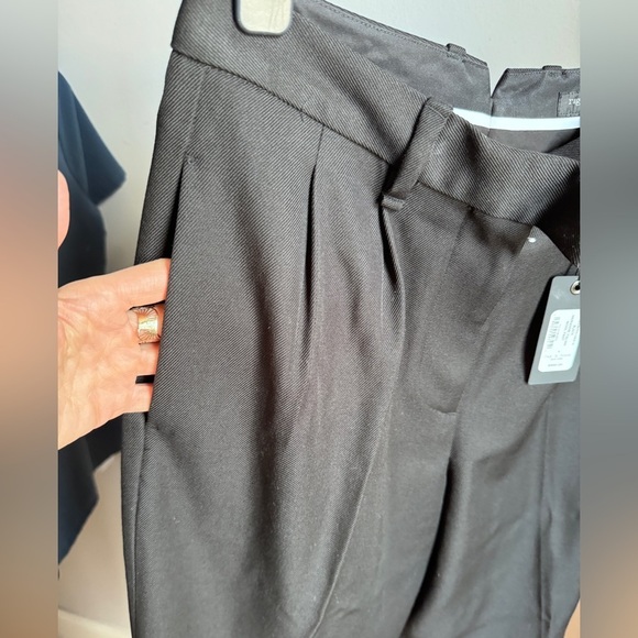 NWT rag & bone Marianne Italian Wool Women's Black Straight Leg Pleated … - Picture 6 of 12
